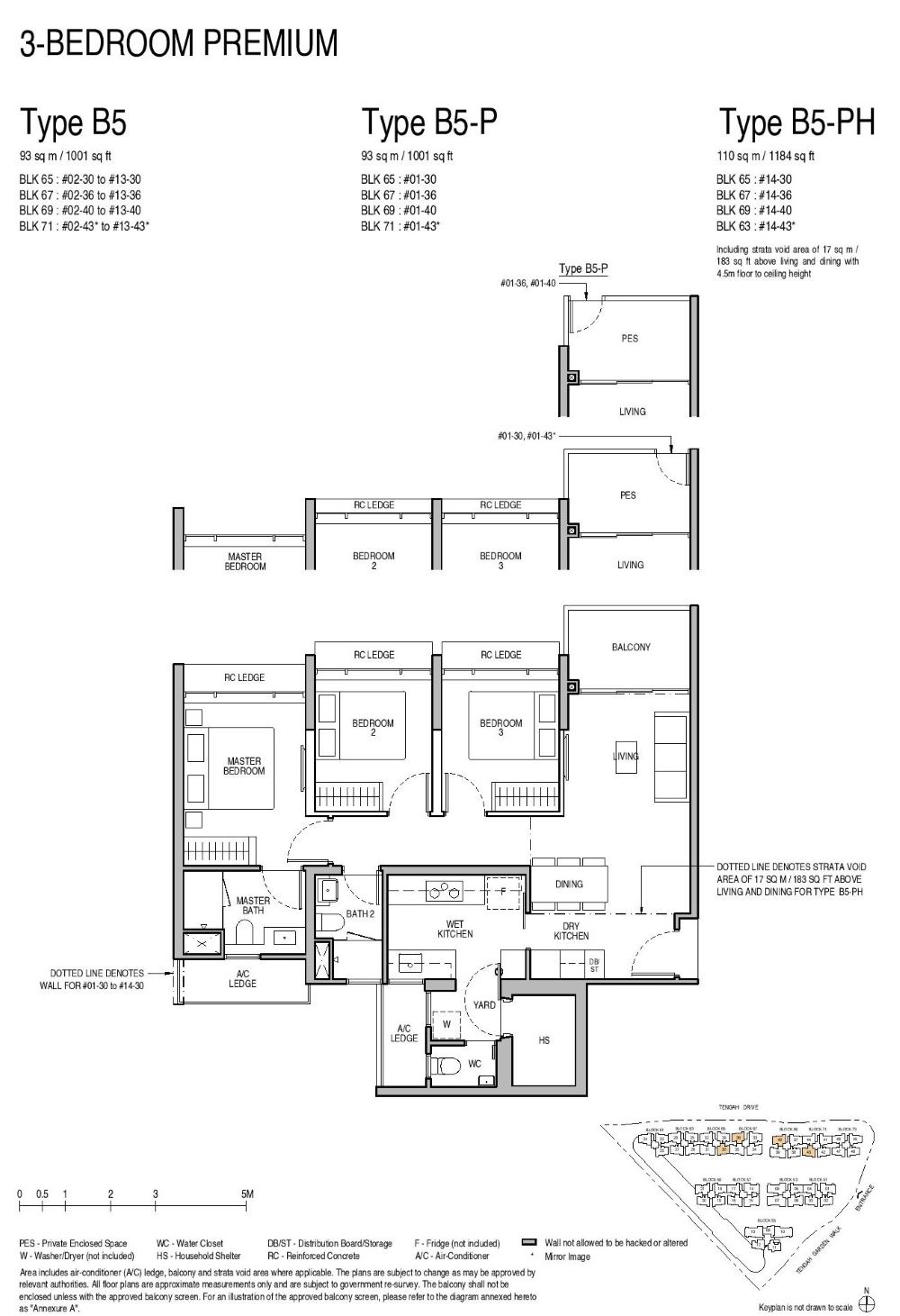 Copen Grand EC Floor Plan 3 Bedroom Premium B5 93_1001
