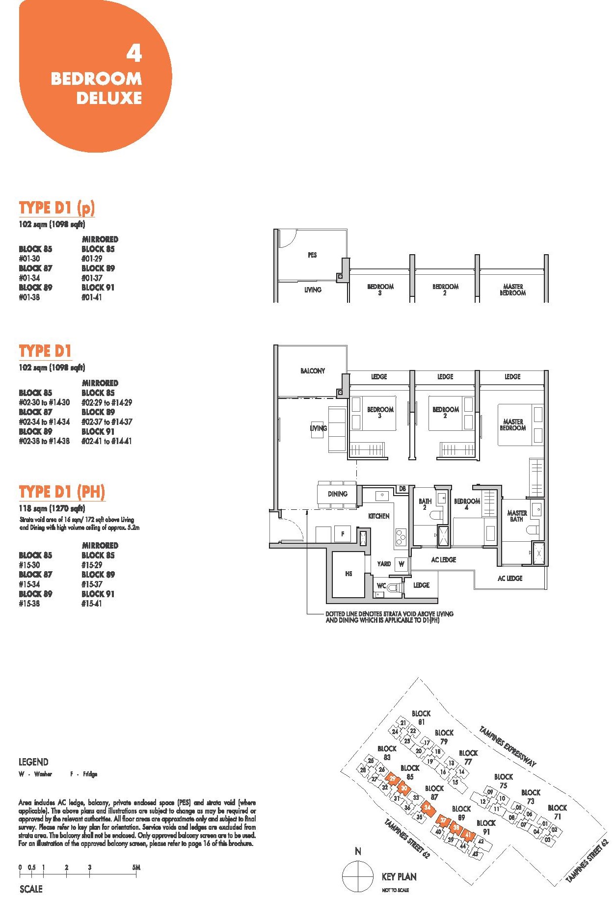 Tenet EC Floor Plan 4 Bedroom Deluxe Type D1 102 Sqm 1098 Sqft