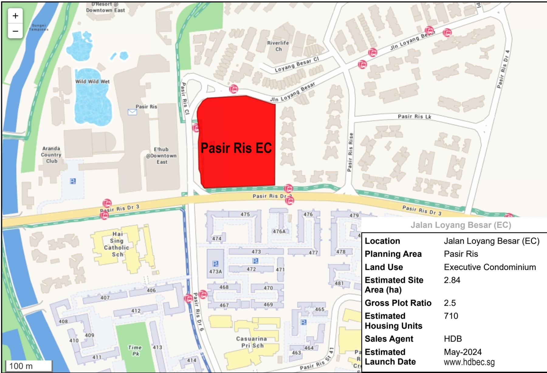 Pasir Ris EC @ Jalan Loyang Besar Location Map