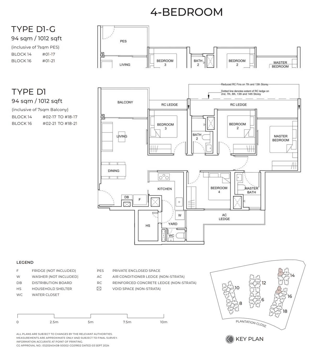 Novo Place Floor Plan 3 Bedroom Type D1 94 Sqm_1012 Sqft