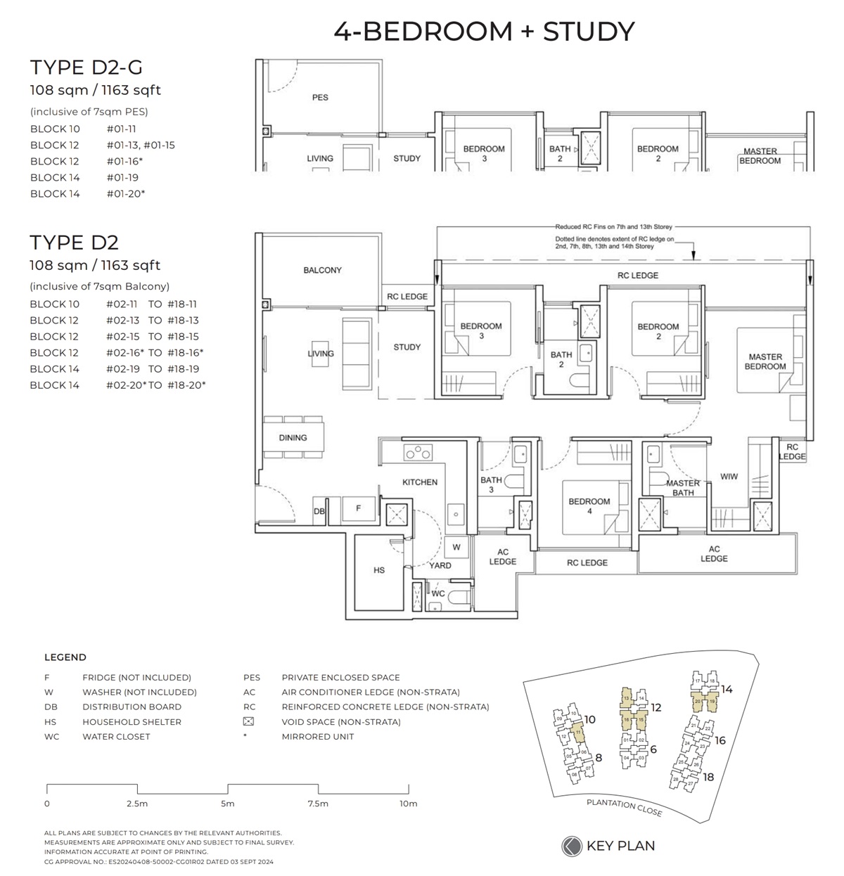 Novo Place Floor Plan 4 Bedroom + Study Type D2 108 Sqm_1163 Sqft