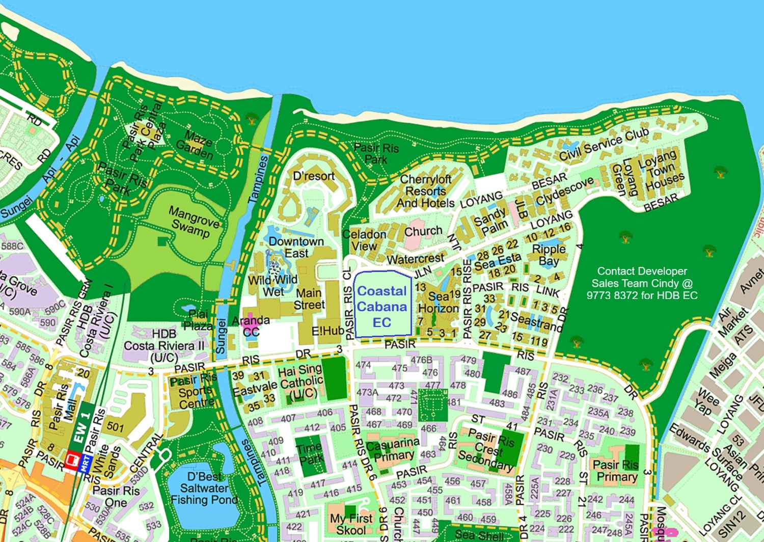 Coastal Cabana EC Location Map