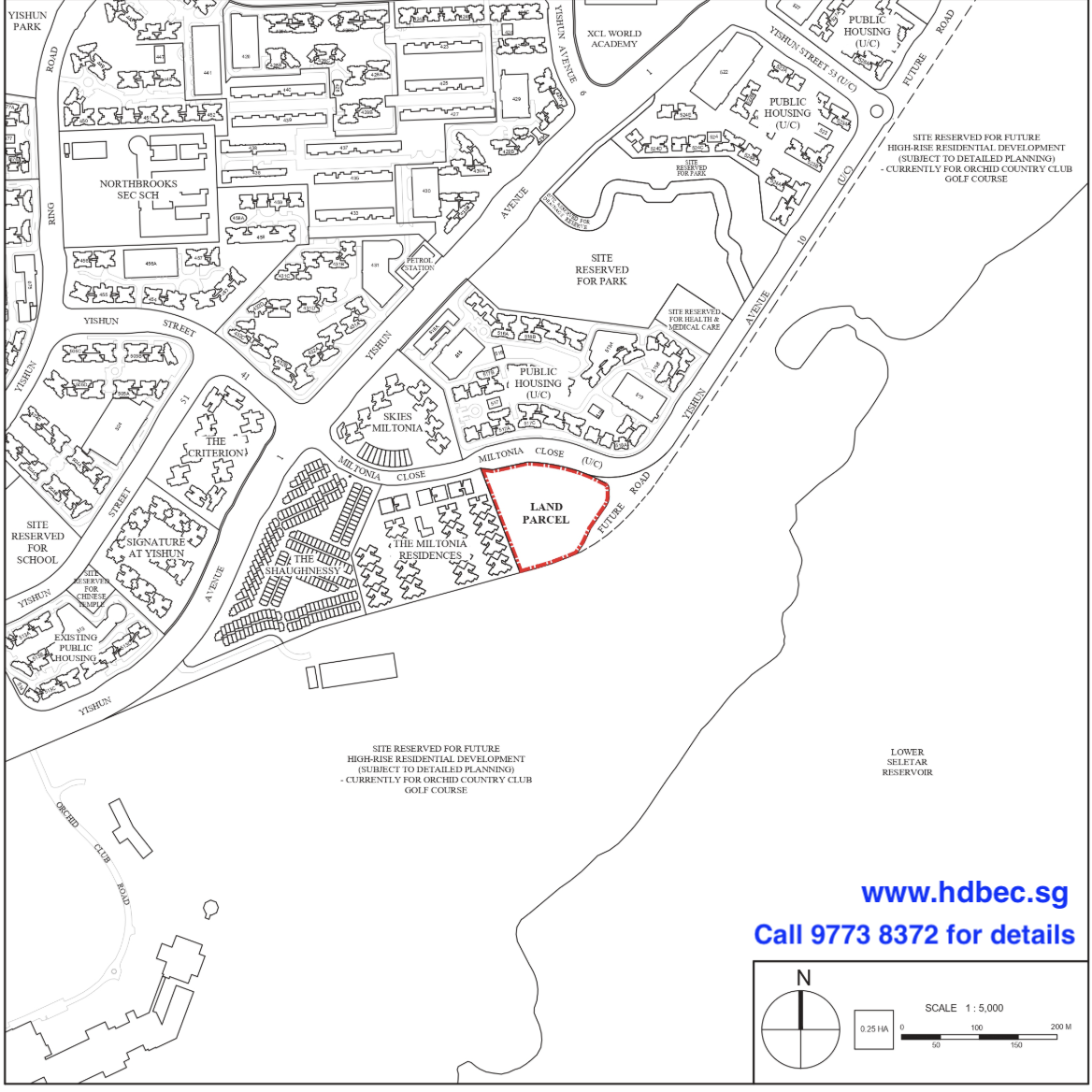 Yishun EC location next to Orchid Country Club